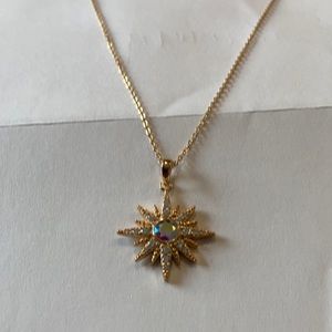Sterling Silver 925 Goldtone Stunning Star Necklace